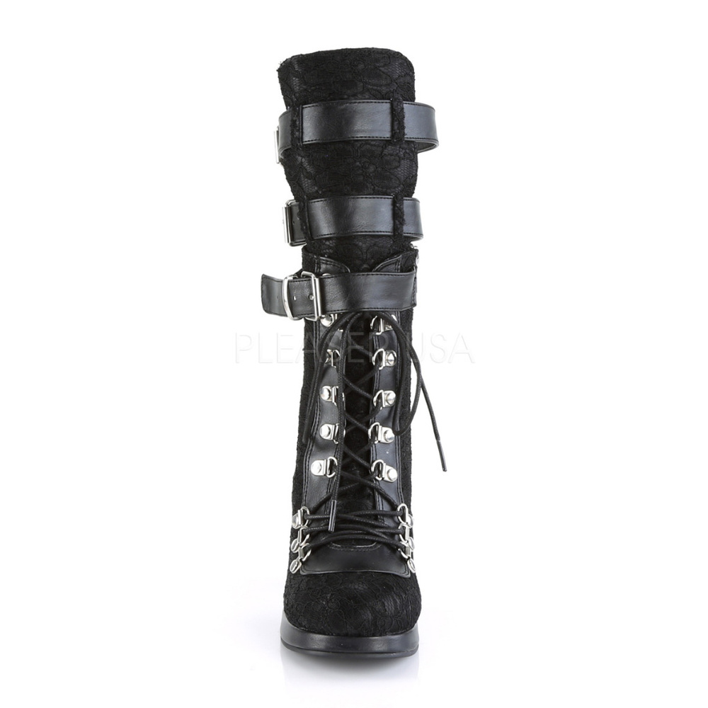 Gothic Platform Lace Up High Heel Boots - Picture 2 of 5